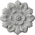 Ekena Millwork Emery Leaf Ceiling Medallion, Hand-Painted Frost, 7 5/8"OD x 1"P CM07EMFRF